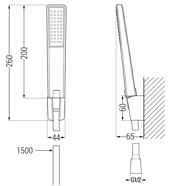 Mexen R-72 σετ ντους σημειακό, χρώμιο - 785725052-00