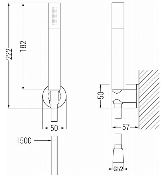 Mexen R-70 σετ ντους τοπικό, χρυσό - 785705051-50