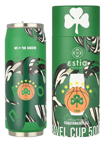 ESTIA ΘΕΡΜΟΣ TRAVEL CUP PANATHINAIKOS BC EDITION WE THE GREENS 500ml