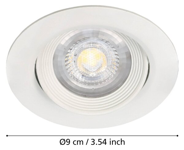 Eglo 32896 - ΣΕΤ 3x Χωνευτό φως SARTIANO 1xLED/5W/230V