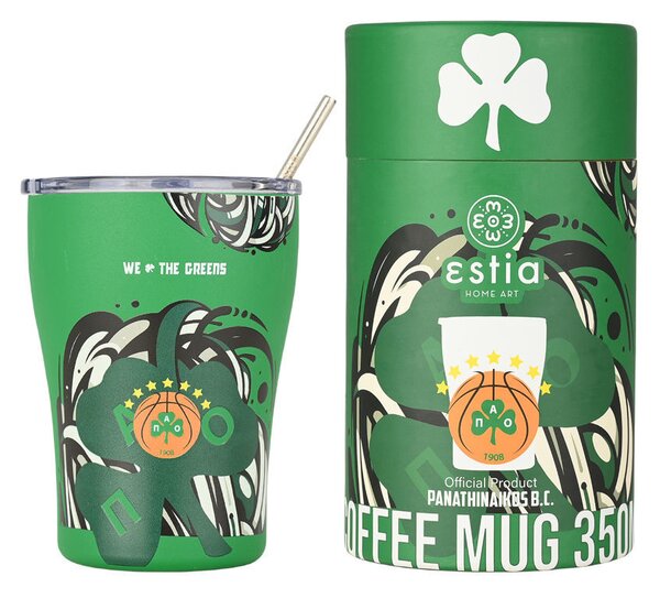 ESTIA ΘΕΡΜΟΣ COFFEE MUG PANATHINAIKOS BC EDITION WE THE GREENS 350ml