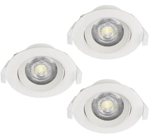 Eglo 32896 - ΣΕΤ 3x Χωνευτό φως SARTIANO 1xLED/5W/230V