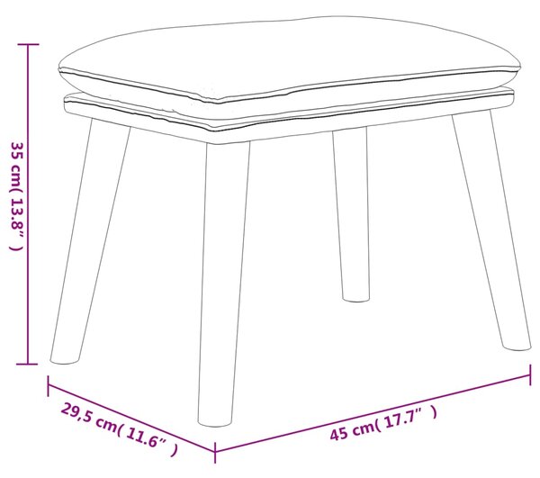 VidaXL Υποπόδιο Μουσταρδί 45x29,5x35 εκ. Βελούδινο