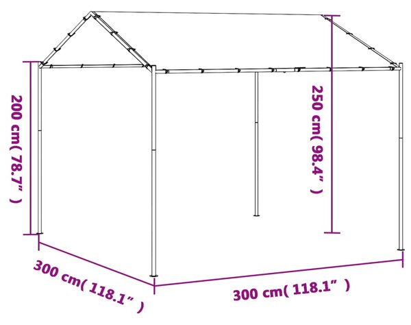 VidaXL Τέντα Μπεζ 3 x 3 μ. από Ατσάλι και Ύφασμα