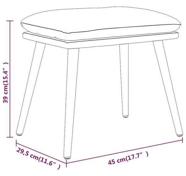 VidaXL Υποπόδιο Μπλε 45x29,5x35 εκ. Βελούδινο