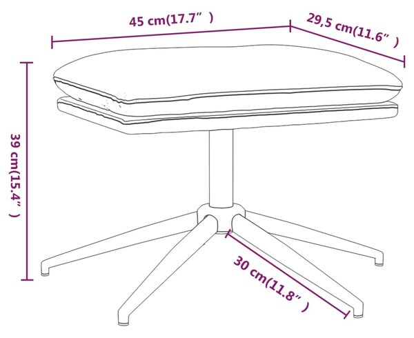 VidaXL Υποπόδιο Ανοιχτό Γκρι 60x60x35 εκ. από Ύφασμα Μικροϊνών