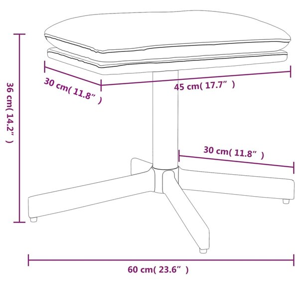 VidaXL Υποπόδιο Καπουτσίνο 60x60x36 εκ. από Συνθετικό Δέρμα