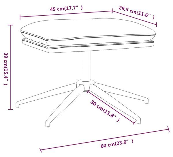 VidaXL Υποπόδιο Καφέ 60x60x35 εκ. Υφασμάτινο