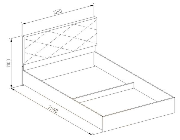 SERENA Κρεβάτι Υπέρδιπλο Ξύλινο Light Artwood/White με Ορθοπεδικό Τελάρο για Στρώμα 160x200cm