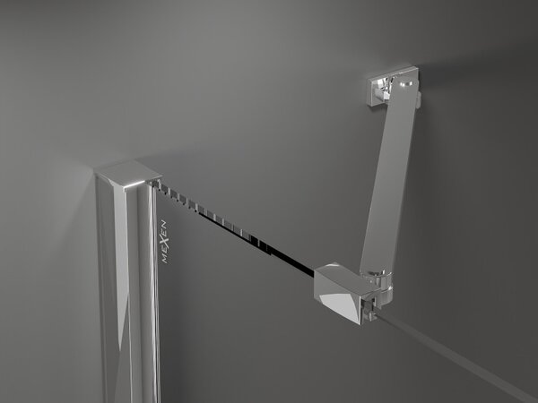 Mexen Velar Δίδυμη καμπίνα ντους συρόμενη 90 x 80 cm, διαφανής, χρώμιο