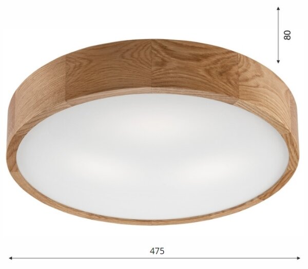 Φωτιστικό οροφής OAK 3xE27/60W/230V δρυς ø 47,5 cm - FSC πιστοποιημένο