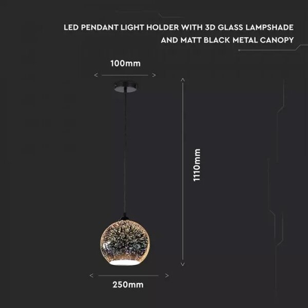 Πολύφωτο σε σχοινί 3D 1xE27/60W/230V