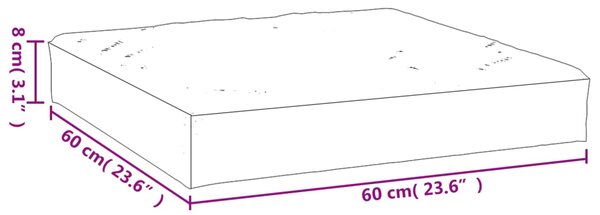 VidaXL Μαξιλάρι Παλέτας Ανθρακί 60 x 60 x 6 εκ. Ύφασμα Oxford