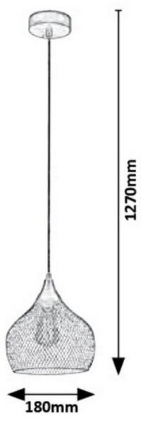 Rabalux 7601 - Πολύφωτο σε σχοινί RONAN 1xE14/40W/230V μαύρο