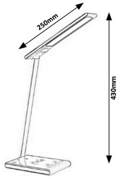Rabalux 6019 - Επιτραπέζια λάμπα αφής dimmer LED SHELDON LED/36W/230V USB