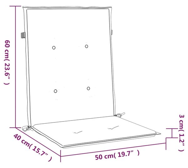 VidaXL Μαξιλάρια Καρέκλας Κήπου με Πλάτη 2 τεμ. Taupe 100x50x3 εκ