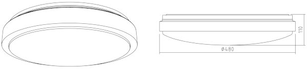 APLED - Φωτιστικό οροφής LED LENS PP TRICOLOR LED/36W/230V IP41 2520lm