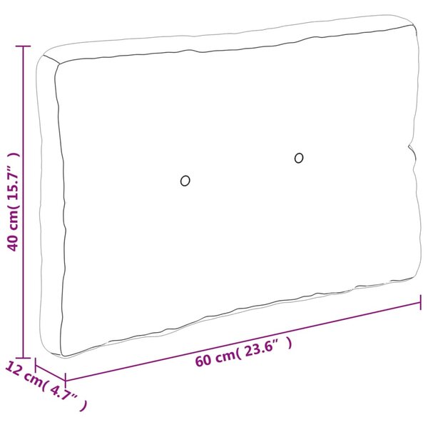 VidaXL Μαξιλάρι Παλέτας Μπλε 60 x 40 x 12 εκ. Υφασμάτινο