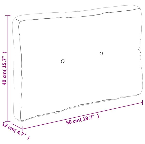 VidaXL Μαξιλάρι Παλέτας Μαύρο 50 x 40 x 12 εκ. Υφασμάτινο