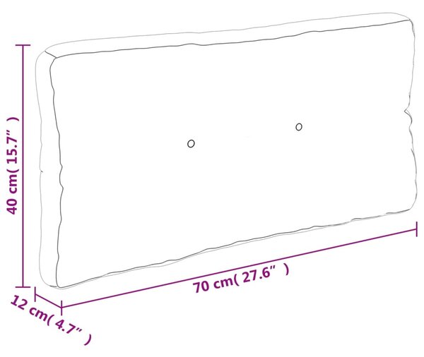 VidaXL Μαξιλάρι Παλέτας με Σχέδιο Φύλλων 70 x 40 x 12 εκ. Υφασμάτινο