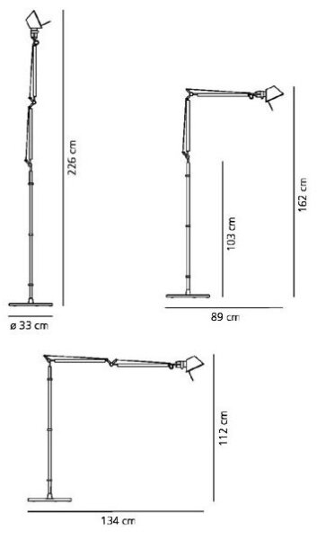 Artemide AR 0947010A+AR A012820 KOMPLET - Επιδαπέδια λάμπα TOLOMEO 1xE27/100W/230V