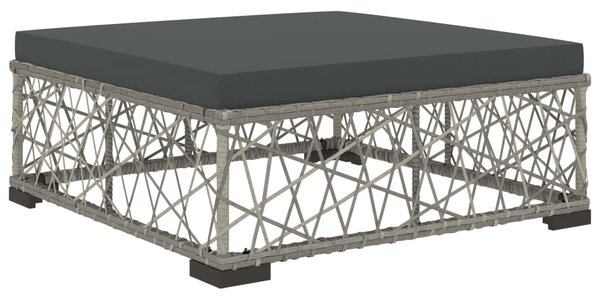 VidaXL Σαλόνι Κήπου 6 Τεμαχίων Γκρι από Συνθετικό Ρατάν με Μαξιλάρια