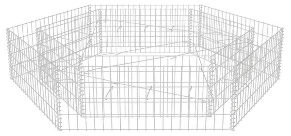 VidaXL Συρματοκιβώτιο - Γλάστρα Υπερυψωμένη Εξάγωνη 200 x 173 x 40 εκ