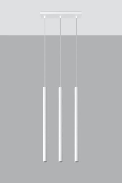 Sollux SL.0466 - Κρεμαστό φωτιστικό οροφής PASTELO 3xG9/8W/230V λευκό