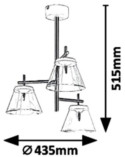 Rabalux 5031 - Κρεμαστό πολύφωτο LED AVIANA 3xLED/6W/230V