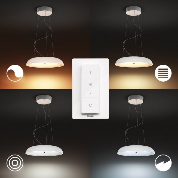 Philips 40233/31/P6 - Πολύφωτο dimmer LED σε σχοινί Hue AMAZE LED/39W/230V + RC