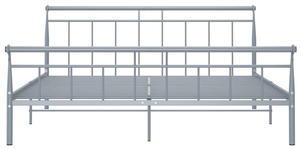 VidaXL Πλαίσιο Κρεβατιού Γκρι 200 x 200 εκ. Μεταλλικό