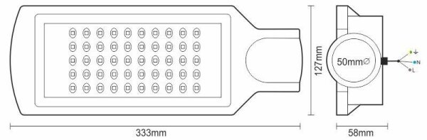 Φωτιστικό δρόμου LED LED/50W/170-400V IP65