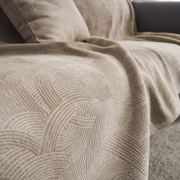 Ριχτάρι Πολυθρόνας Βελουτέ (180x180) Gofis Home Nimbus Warm Beige 447/39