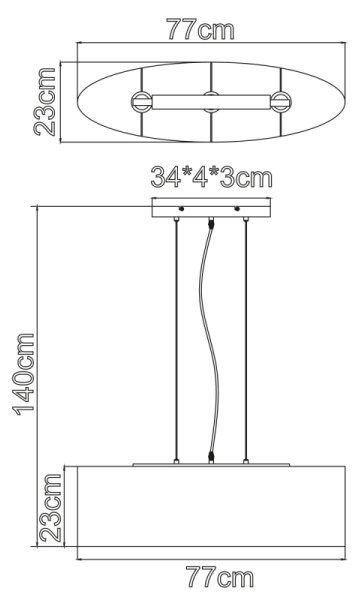 Globo 15430H2 - Πολύφωτο σε σχοινί NEMMO 3xE27/40W/230V