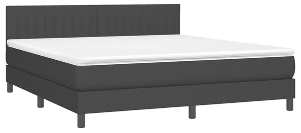 VidaXL Κρεβάτι Boxspring με Στρώμα Μαύρο 160x200 εκ. Υφασμάτινο