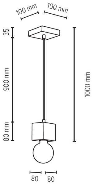 Spot-Light 7161174 - Πολύφωτο σε σχοινί TRONGO 1xE27/60W/230V