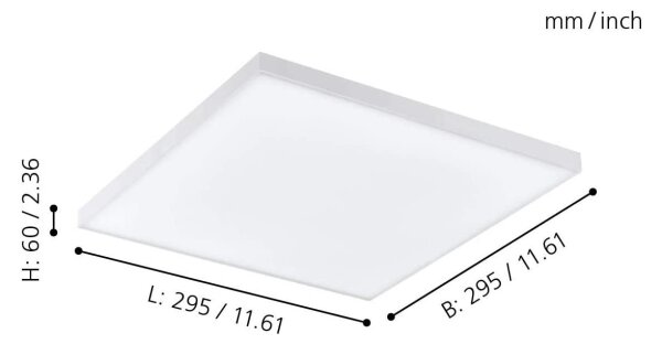 Eglo 98562 - LED RGB dimmable φωτιστικό οροφής TURCONA-C LED/15W/230V + RC