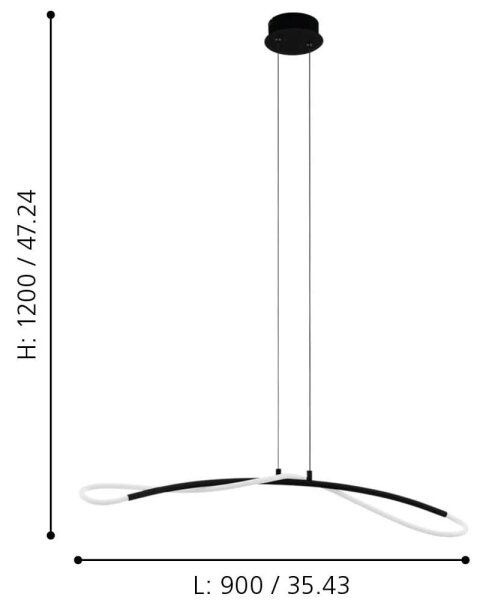 Eglo 99382 - Πολύφωτο LED σε σχοινί EGIDONELLA LED/20W/230V