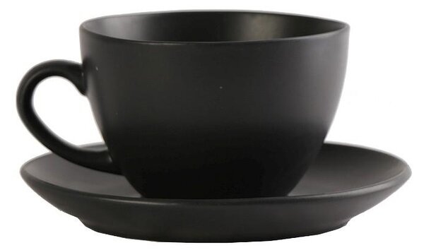 Φλυτζάνι Καφέ 290ml + Πιατάκι Espiel Morgan Black OW2050K6