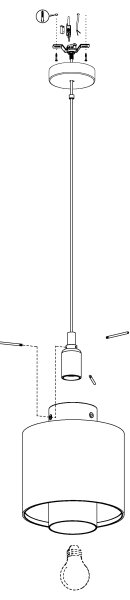 Eglo 43393 - Πολύφωτο σε σχοινί MEDIOUNA 1xE27/40W/230V