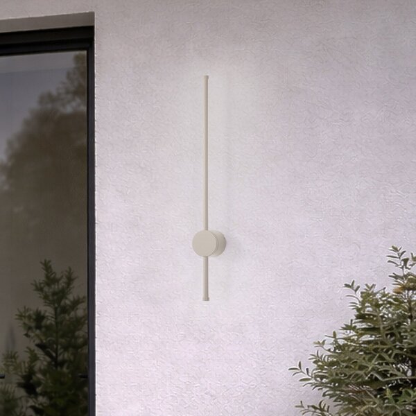 Nowodvorski Lighting LED φωτιστικό τοίχου Orla S, άμμος, αλουμίνιο, ύψος 65 cm, Μπεζ, Αλουμίνιο