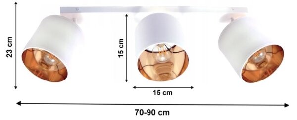 Φωτιστικό σποτ SOFIA 3xE27/60W/230V λευκό