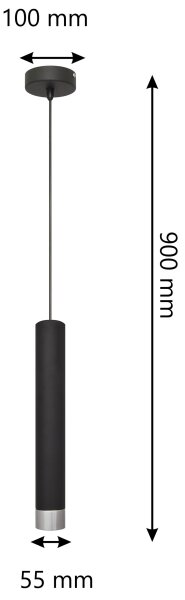 LED Πολύφωτο σε σχοινί TUBA 1xGU10/4,8W/230V