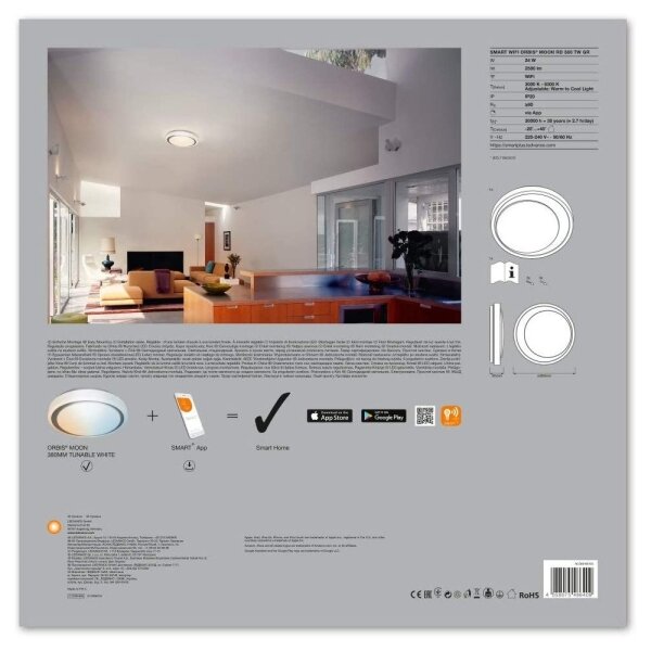 Ledvance - Φως οροφής dimmer LED SMART+ MOON LED/24W/230V Wi-Fi