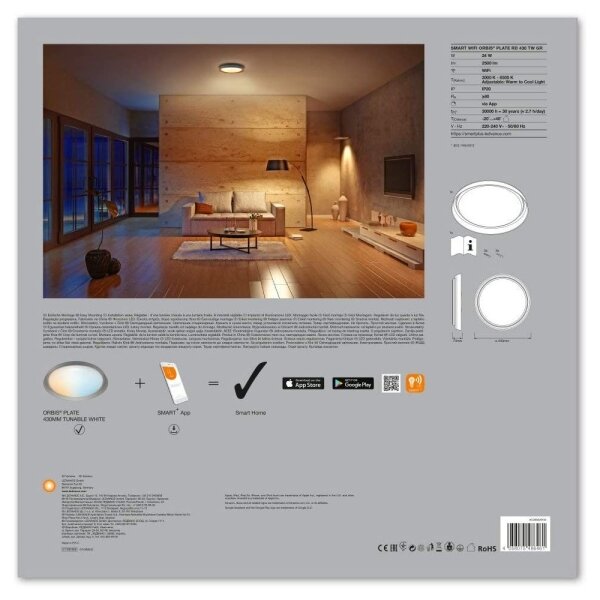 Ledvance - Φως οροφής dimmer LED SMART+ PLATE LED/24W/230V Wi-Fi