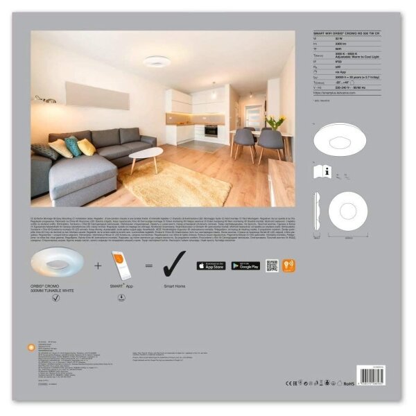 Ledvance - Φως οροφής dimmer LED SMART+ CROMO LED/30W/230V Wi-Fi