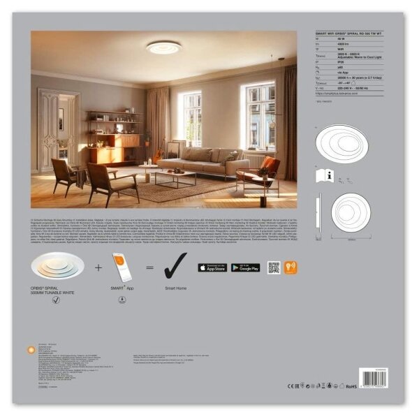 Ledvance - Φως οροφής dimmer LED SMART+ SPIRAL LED/24W/230V Wi-Fi