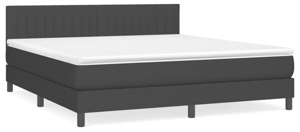 VidaXL Κρεβάτι Boxspring με Στρώμα Μαύρο 160x200 εκ. Υφασμάτινο