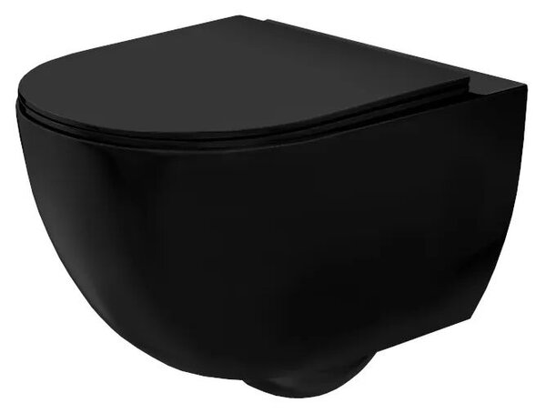 Λεκάνη τουαλέτας Carlo Mini Black Mat + Σετ μπιντέ Carlo Black