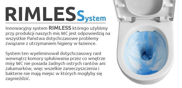 Κρεμαστή λεκάνη τουαλέτας Carlo Mini Rimless, Μαύρο Ματ